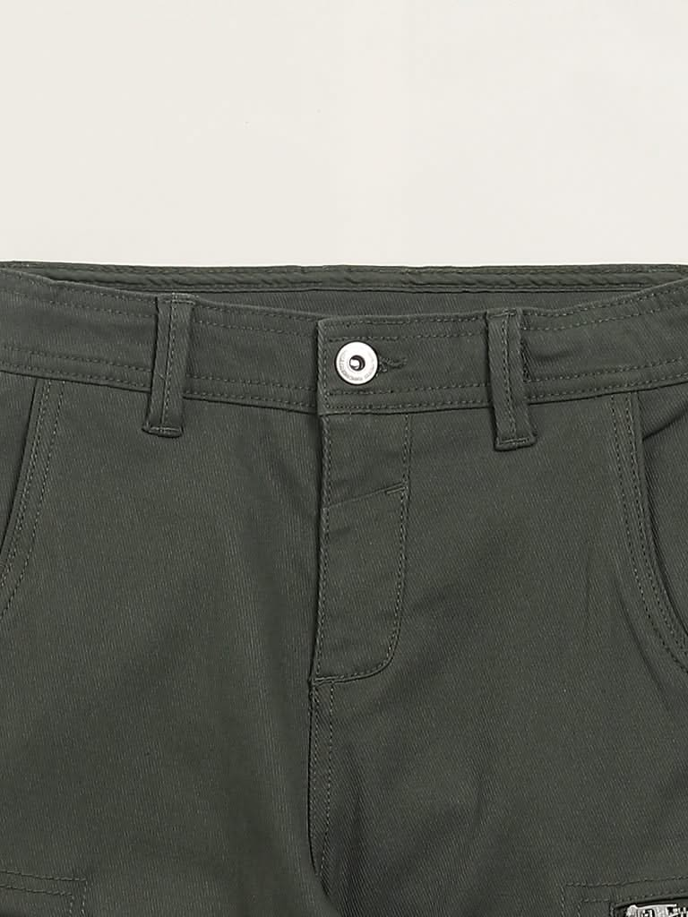 Y&F Kids Olive Cargo Joggers