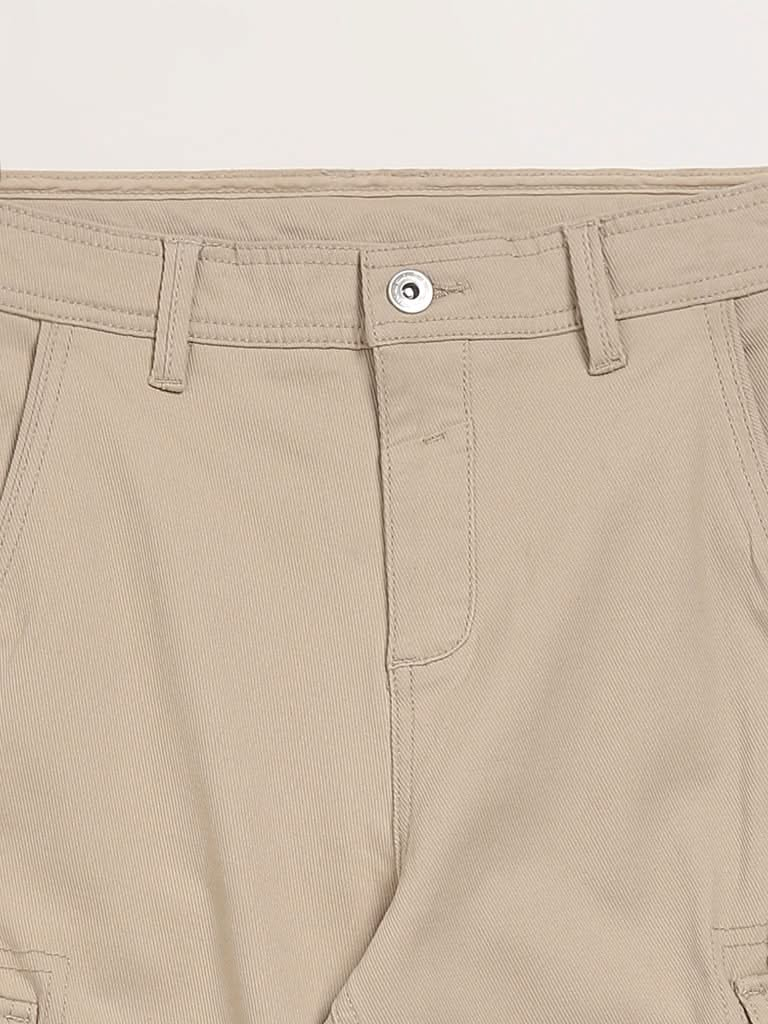 Y&F Kids Beige Cargo Joggers