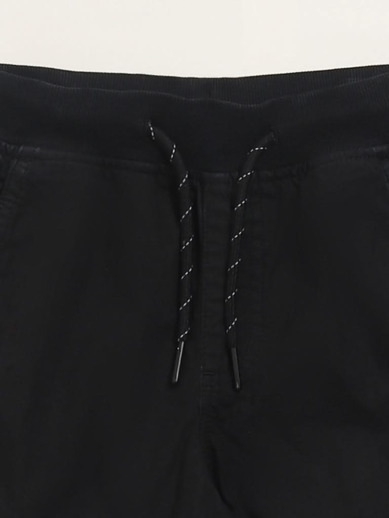 Y&F Kids Black Cargo Joggers