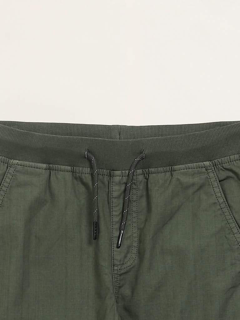 Y&F Kids Olive Cargo Joggers