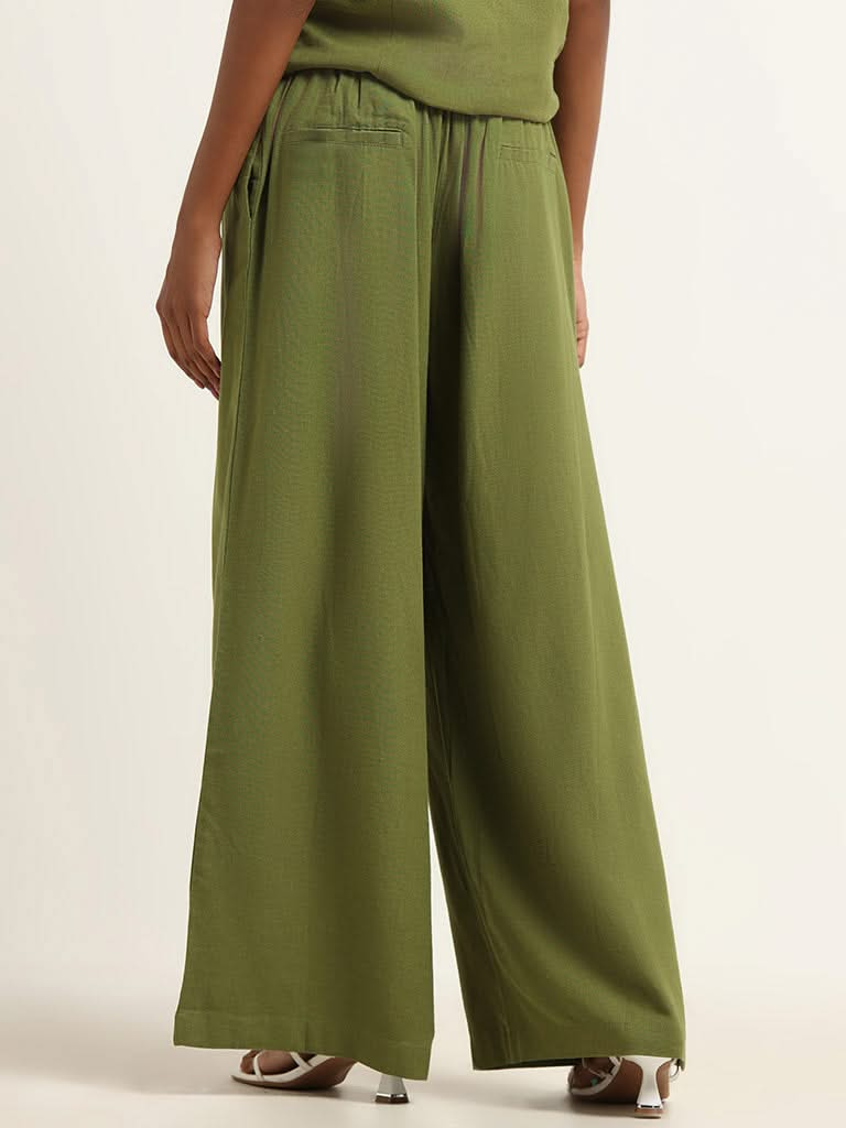 LOV Green High Rise Pants