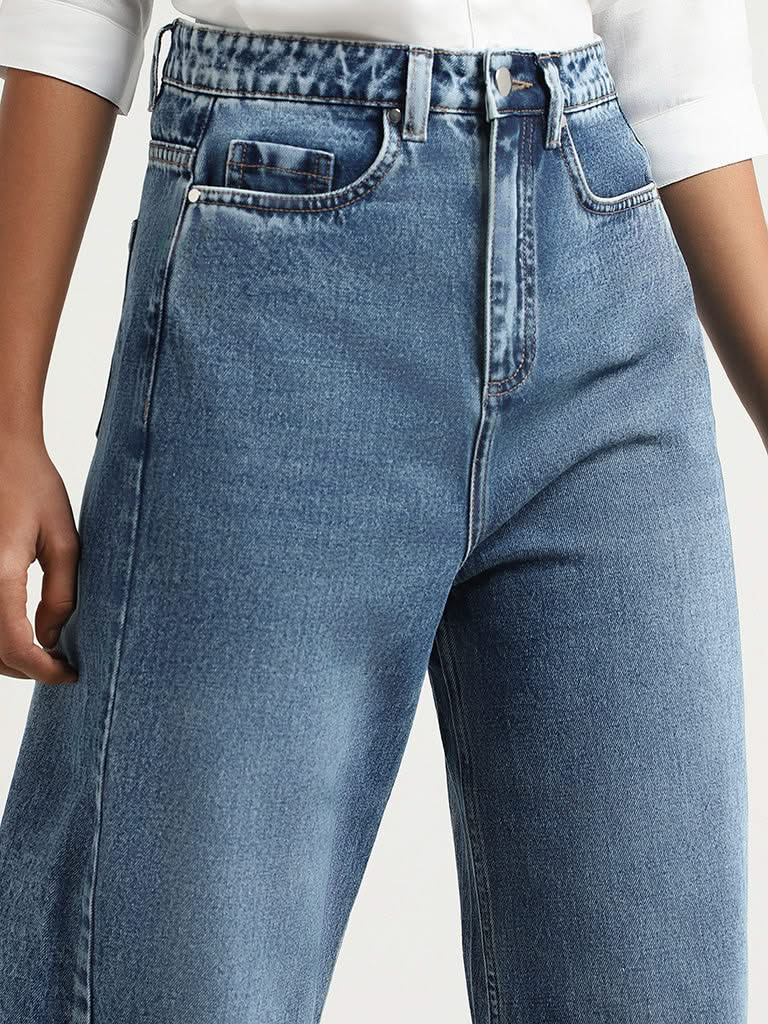 LOV Mid Blue Straight - Fit Mid - Rise Jeans