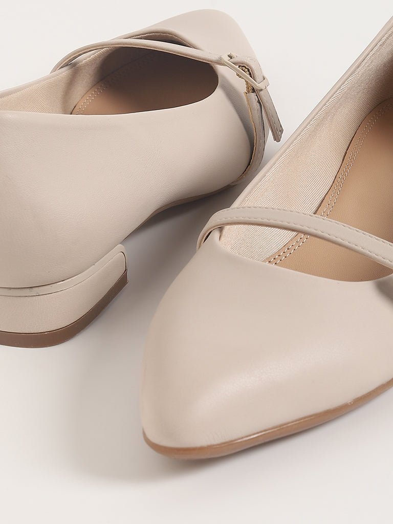 LUNA BLU Beige Ballerina