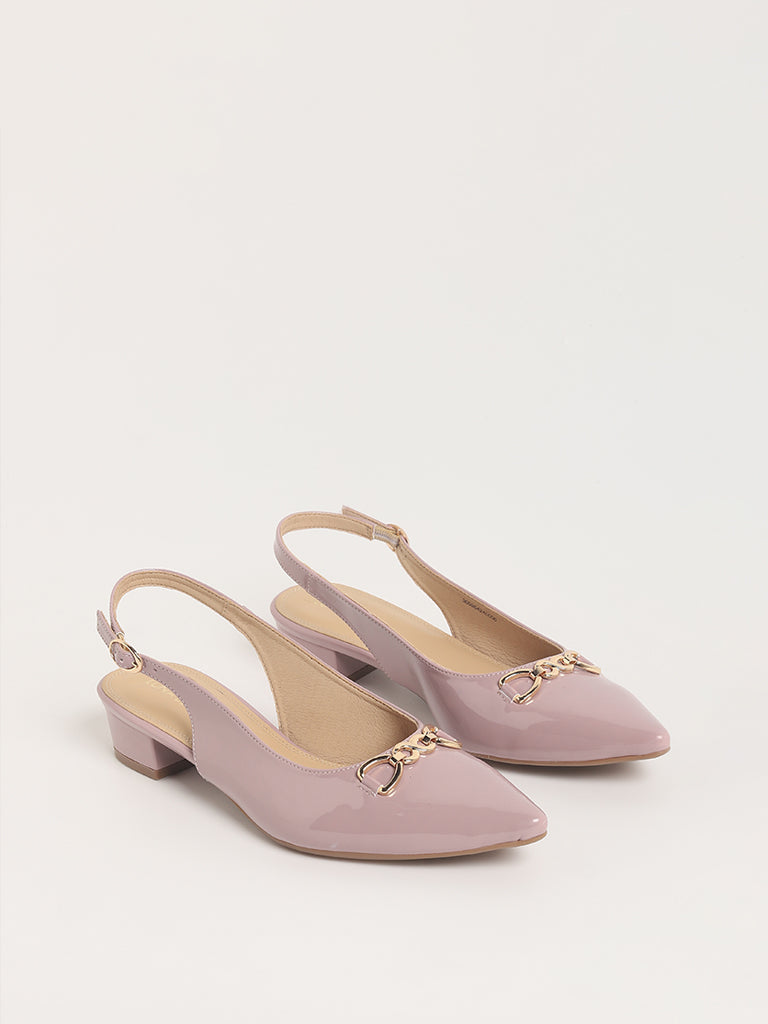 LUNA BLU Lilac Slingback Mules