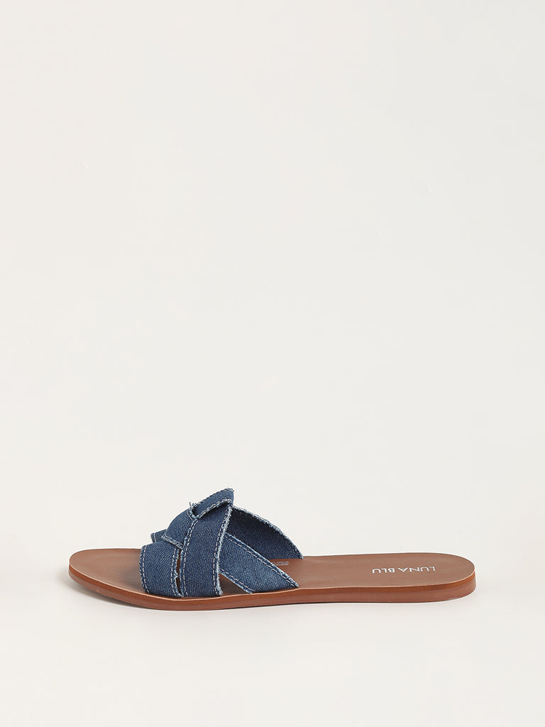 LUNA BLU Blue Slides