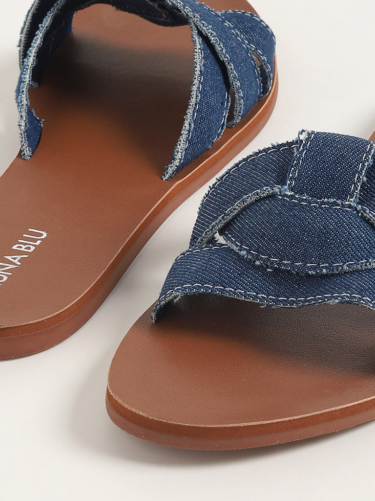 LUNA BLU Blue Slides