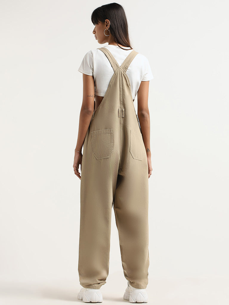 Nuon Plain Beige Jumpsuit