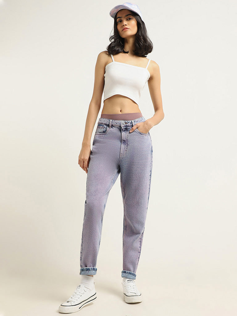 Nuon Blue Straight - Fit Mid Rise Jeans