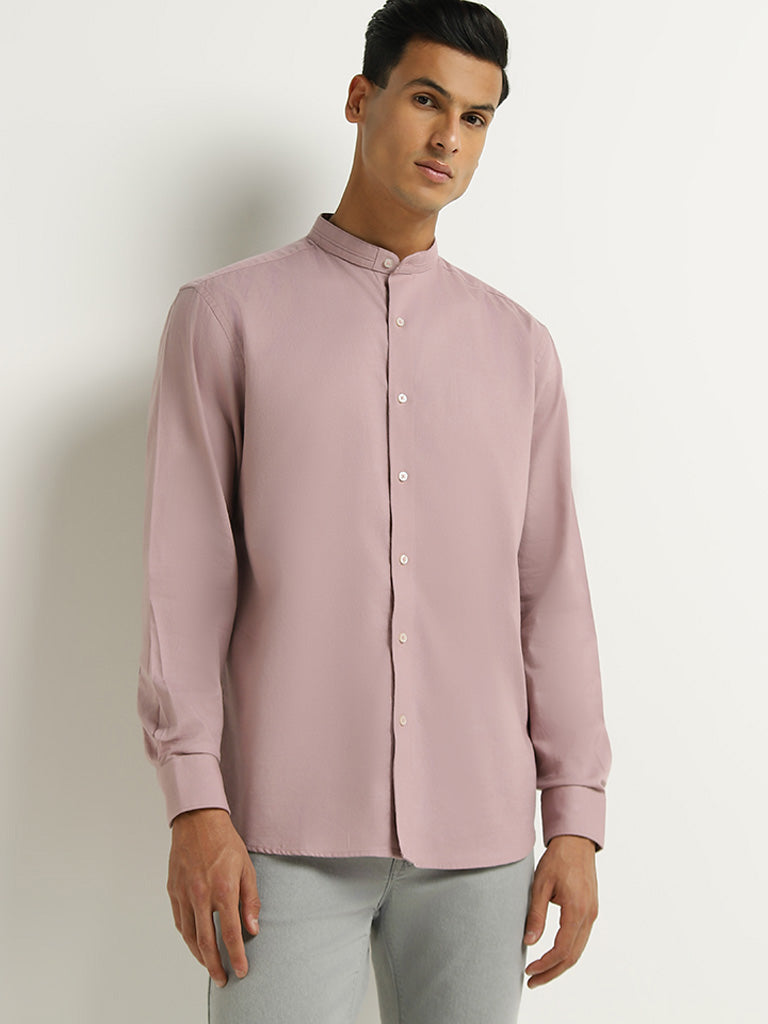 Ascot Pink Cotton Relaxed Fit Shirt