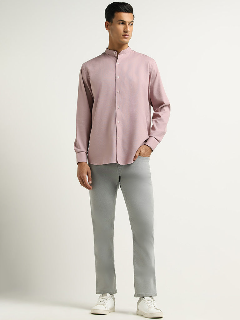 Ascot Pink Cotton Relaxed Fit Shirt