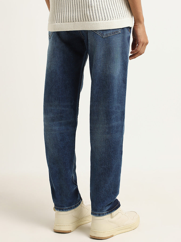 Nuon Blue Straight - Fit Mid - Rise Jeans