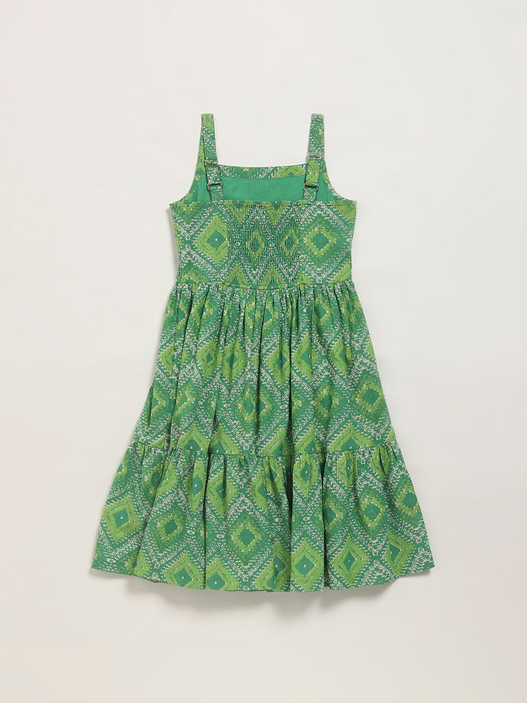 Utsa Kids Green Strappy Dress (8 -14yrs)