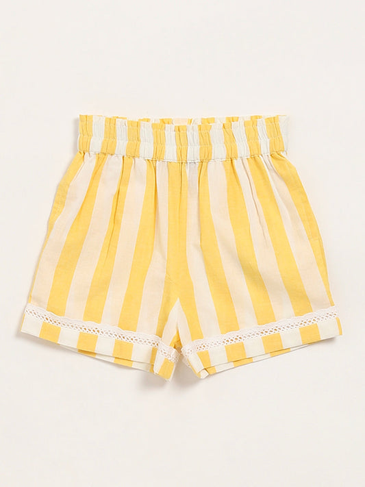 Utsa Kids Yellow Striped Shorts (2 - 8yrs)