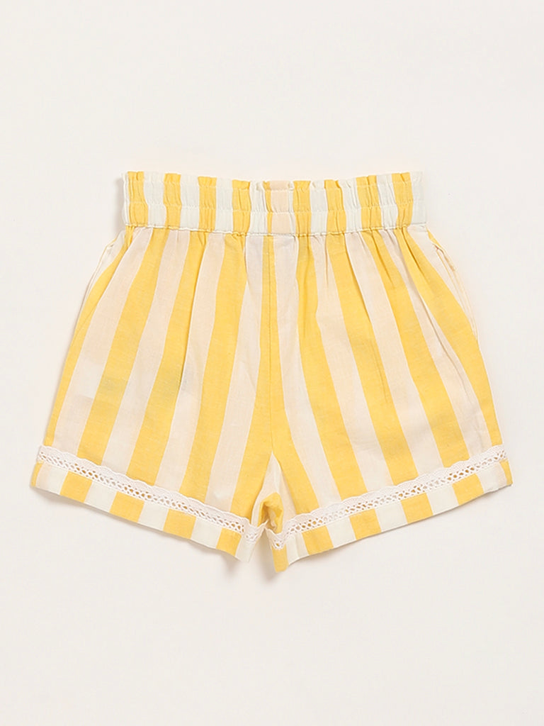 Utsa Kids Yellow Striped Shorts (2 - 8yrs)