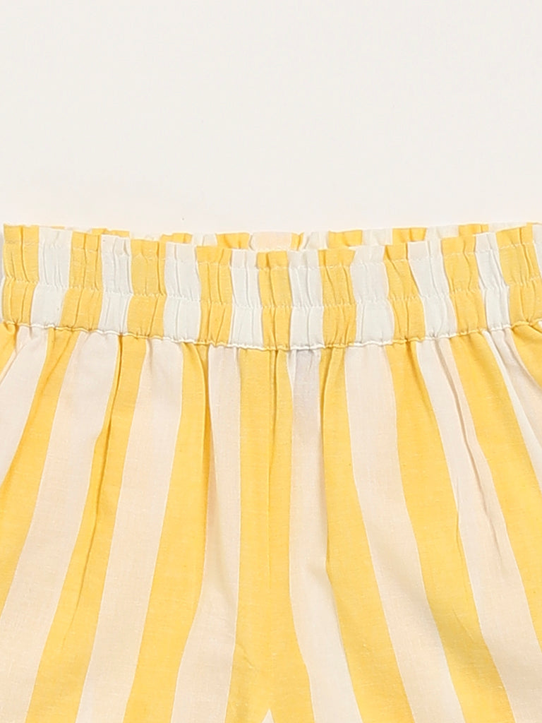 Utsa Kids Yellow Striped Shorts (2 - 8yrs)