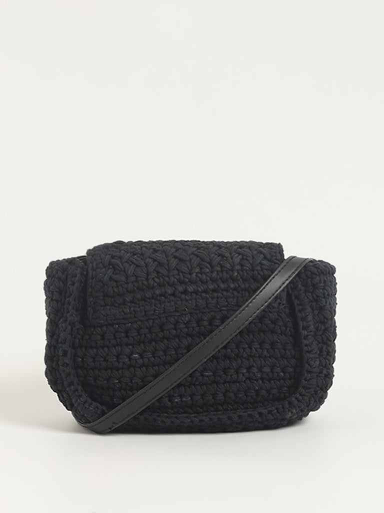 Nuon Black Macrame Bag