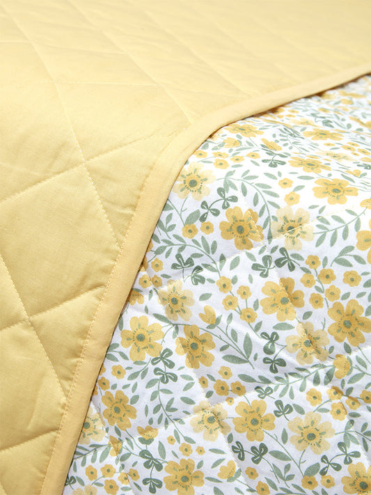 Westside Home Yellow Ditsy Floral Printed Double Comforter