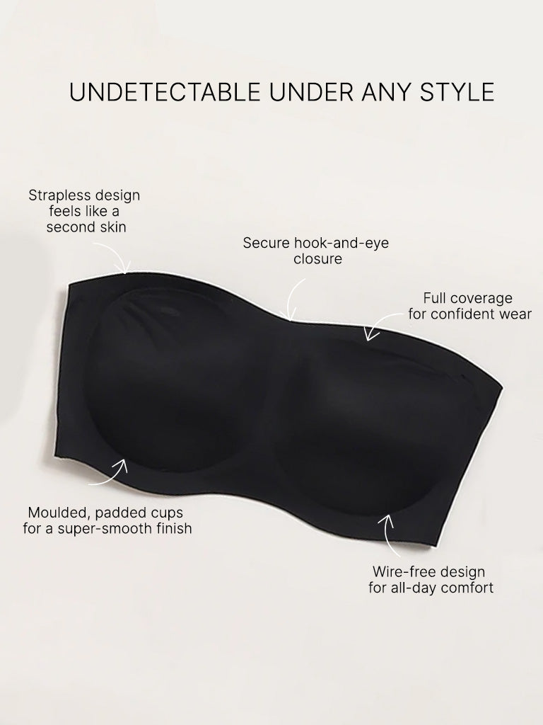 Wunderlove Black Strapless Invisible Bra