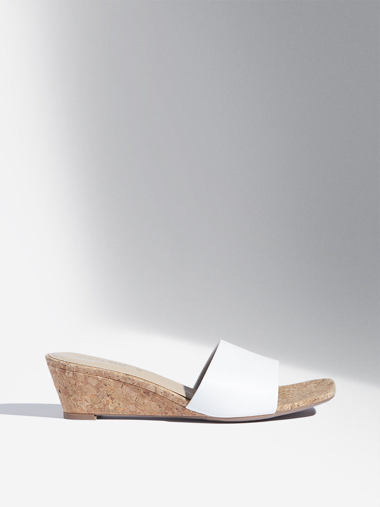 LUNA BLU White Wedge Sandals