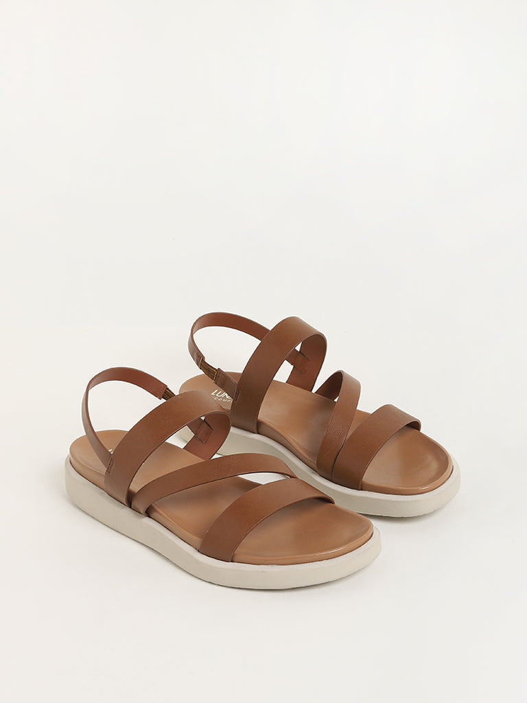 LUNA BLU Brown Strappy Sandals