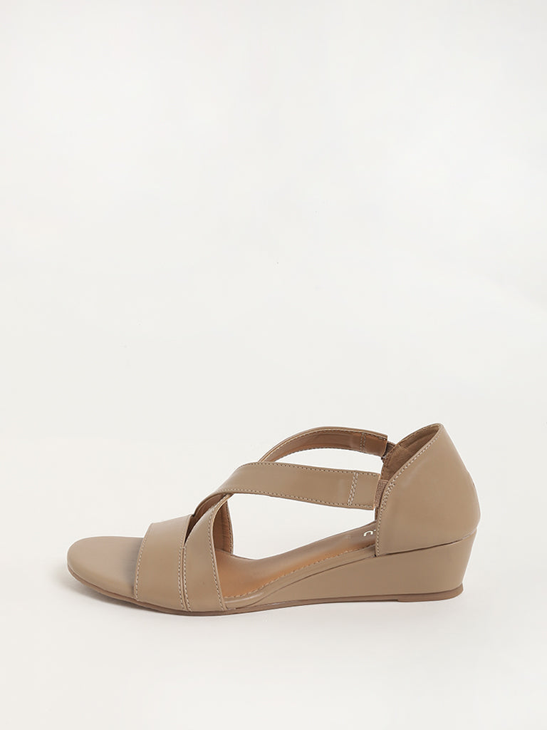 LUNA BLU Taupe Strappy Sandals