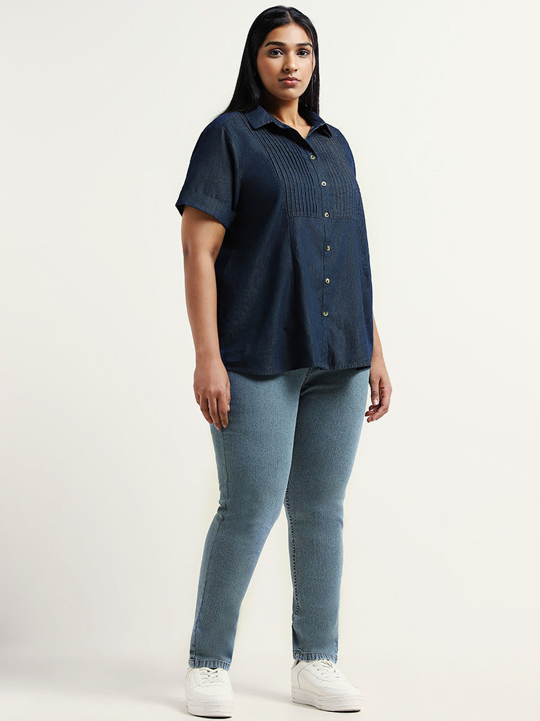 Gia Blue Slim Fit Mid Rise Jeggings