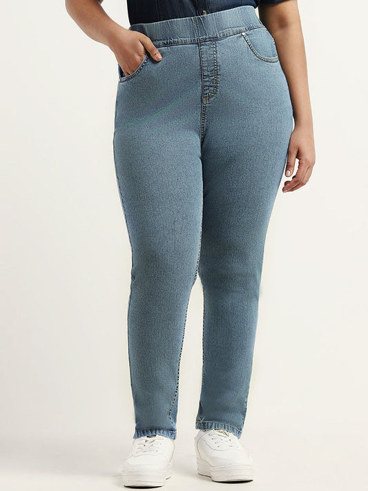 Gia Blue Slim Fit Mid Rise Jeggings