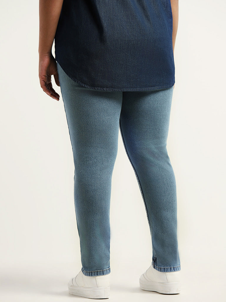 Gia Blue Slim Fit Mid Rise Jeggings