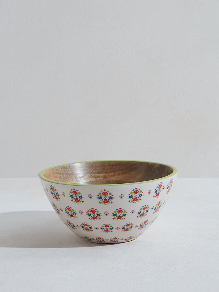 Westside Home Multicolor Bell Damask Large Bowl