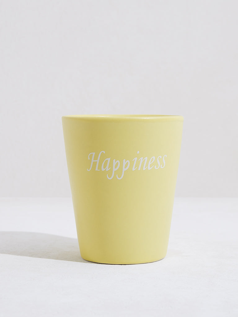 Westside Home Yellow Ceramic Candle- Large