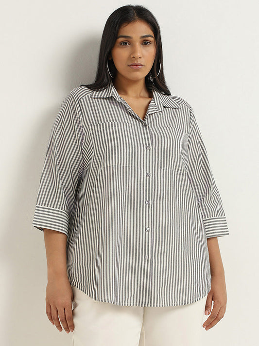 Gia Off White Striped Shirt