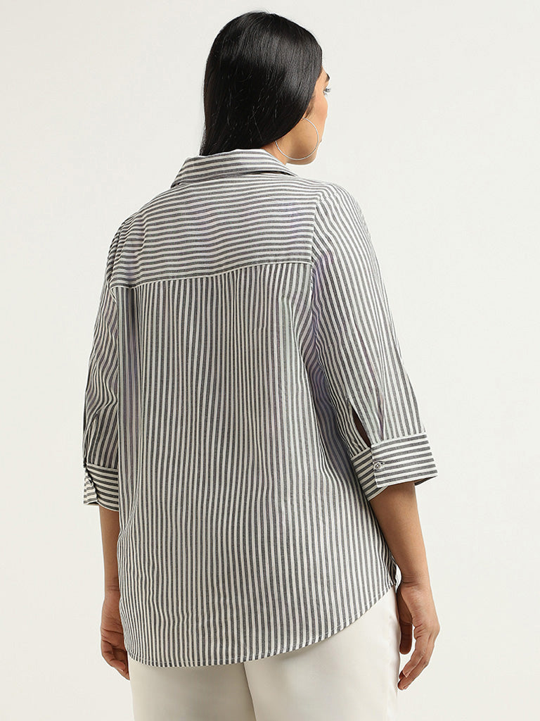 Gia Off White Striped Shirt