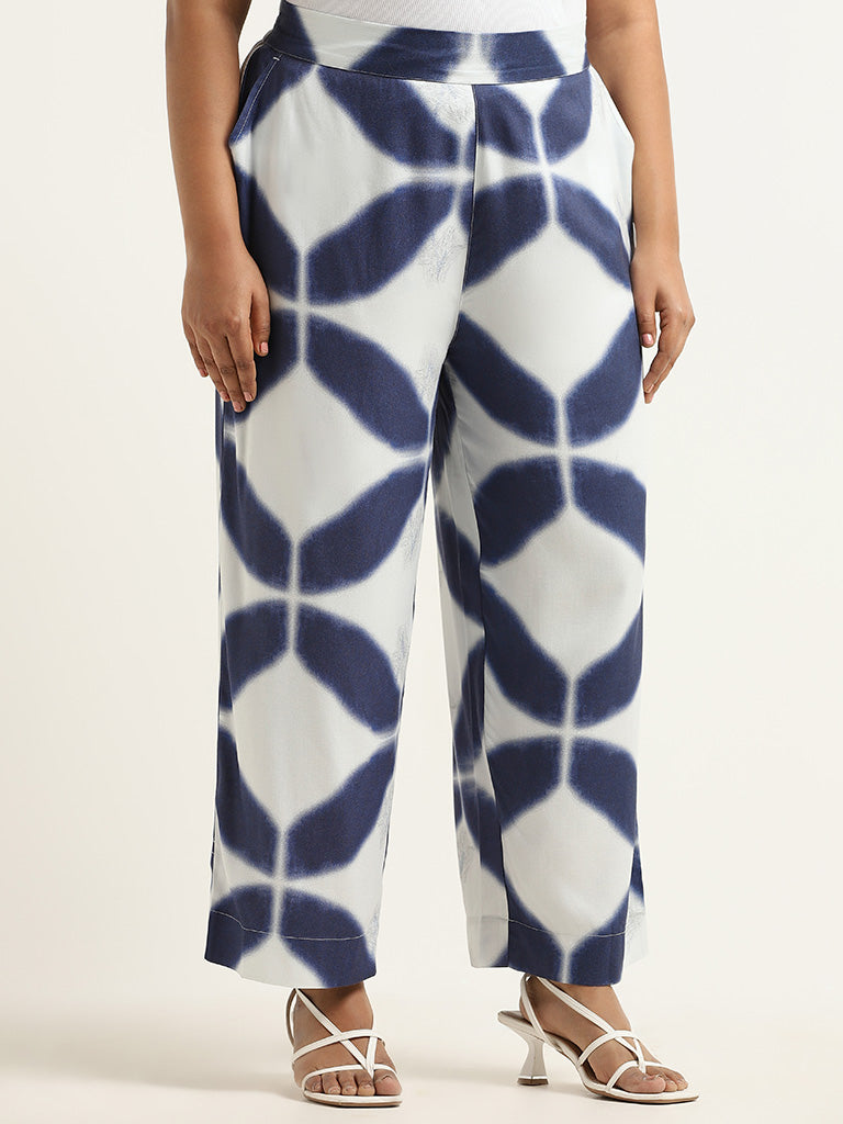 Gia White Printed Pants