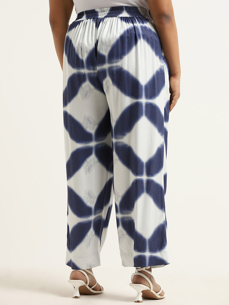 Gia White Printed Pants