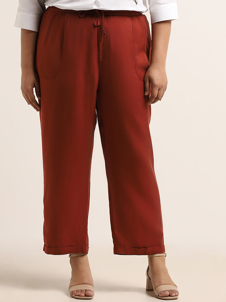 Gia Red Straight Pants