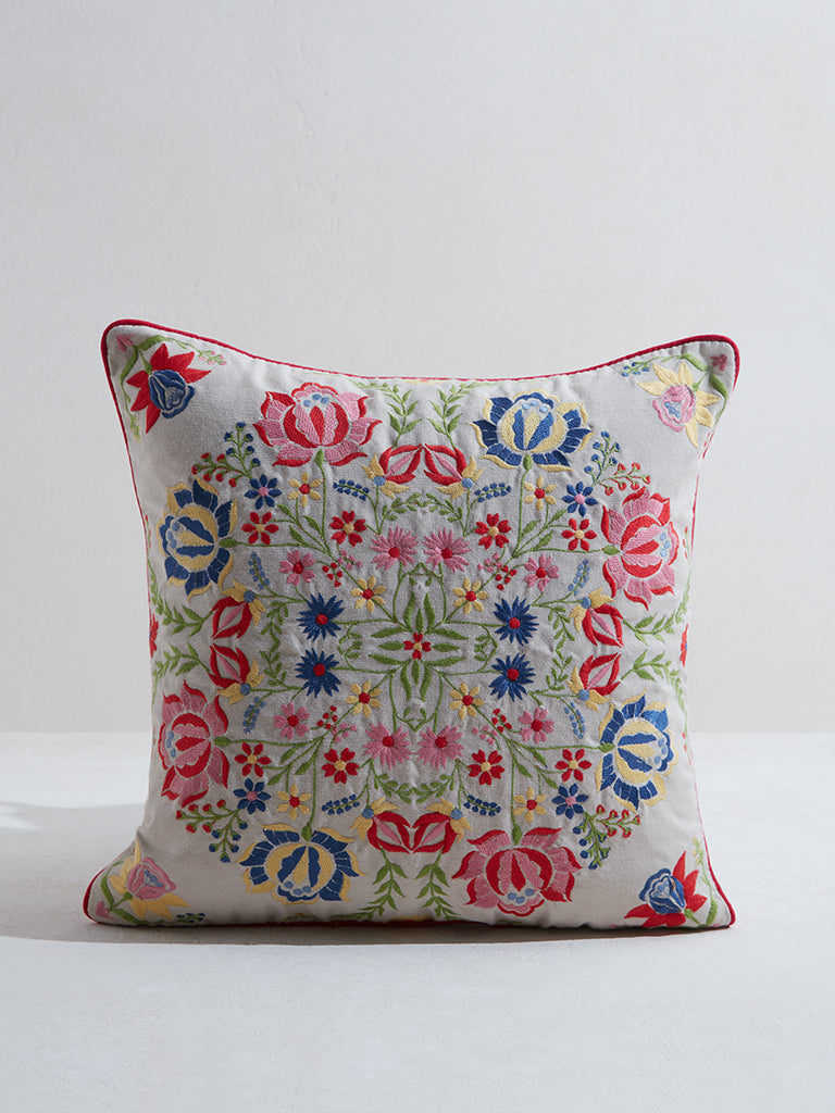 Westside Home Multicolor Damask Pattern Cushion Cover