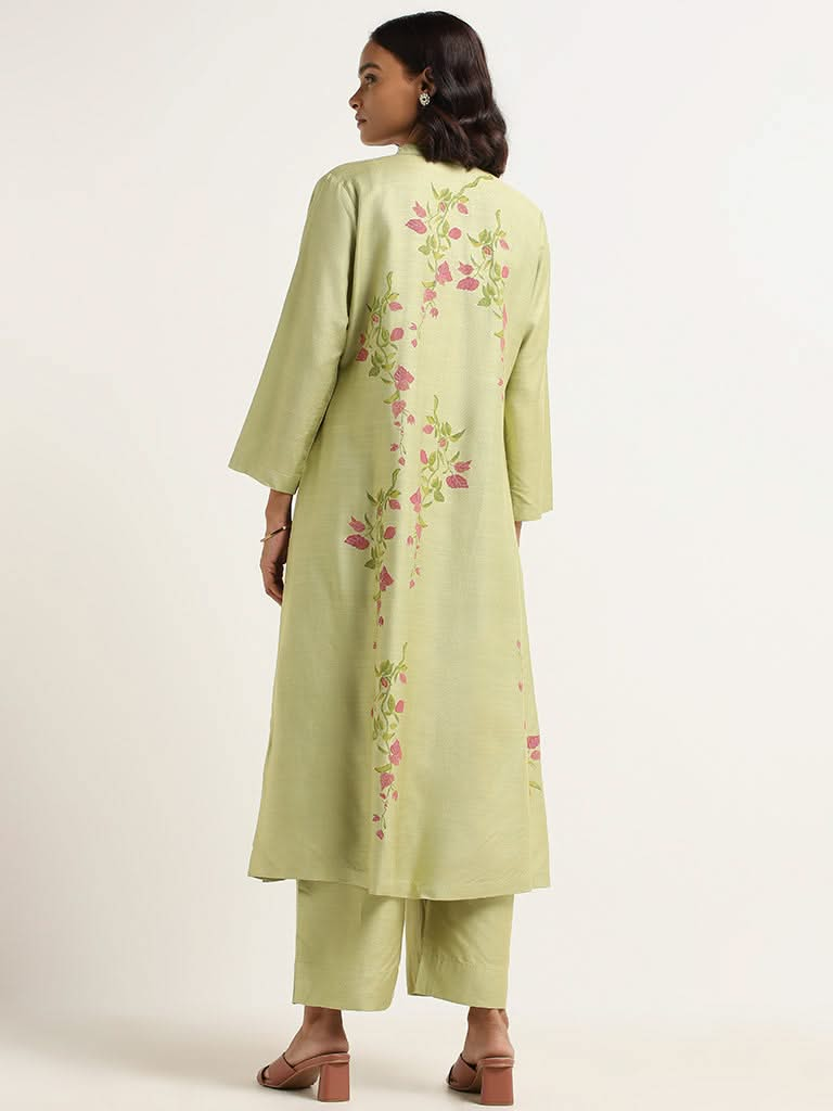 Zuba Green Printed Kurta