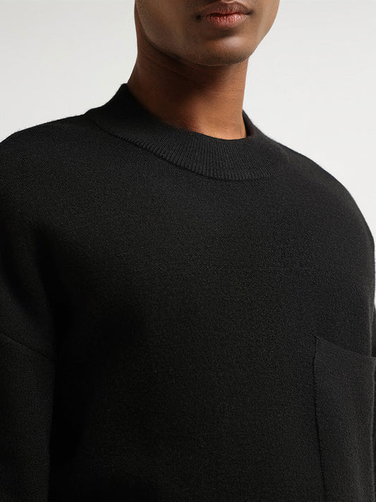 Studiofit Black Relaxed Fit Sweater