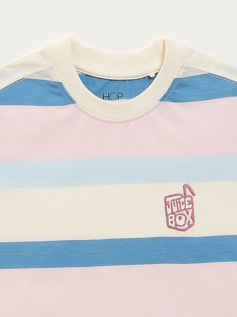 HOP Kids Multicolor Striped T-Shirt