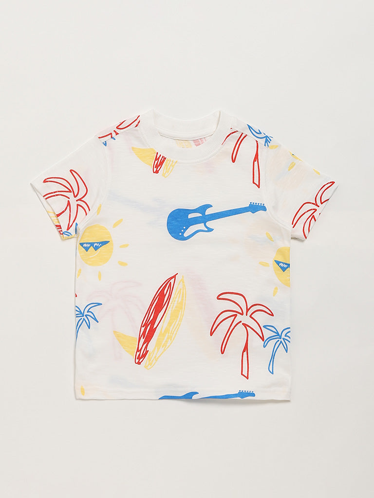 HOP Kids White Beach Vibes T-Shirt