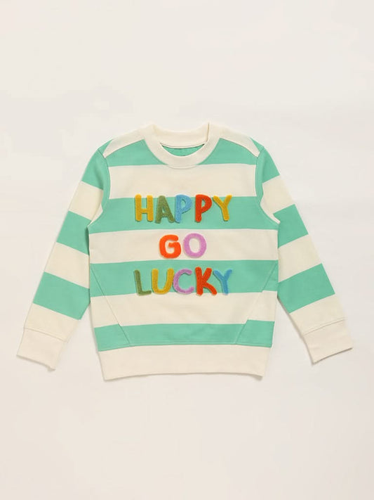 HOP Kids Off-White Striped Sweatshirt