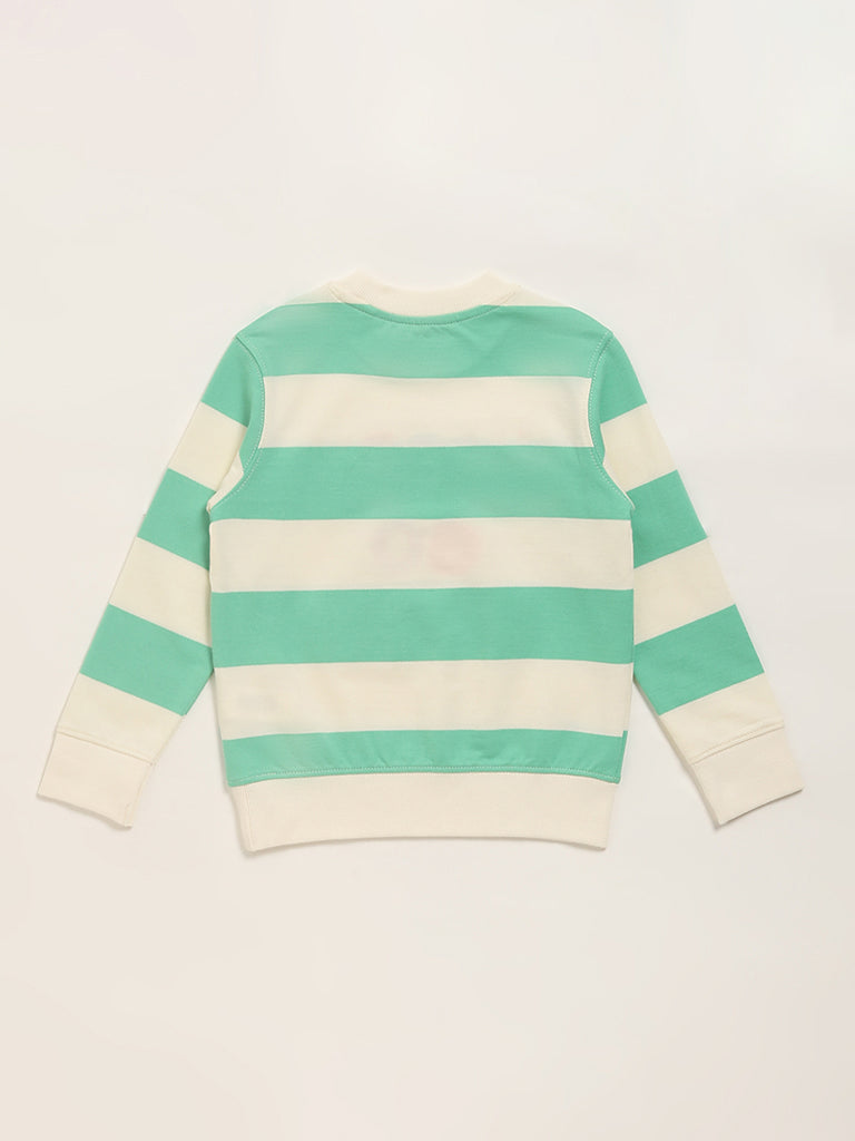 HOP Kids Off-White Striped Sweatshirt