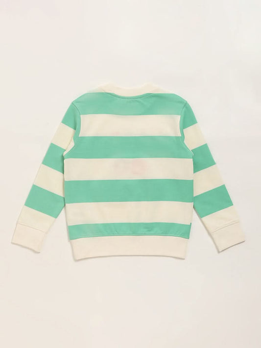 HOP Kids Off-White Striped Sweatshirt