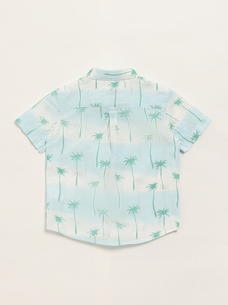 HOP Kids Mint Printed Shirt