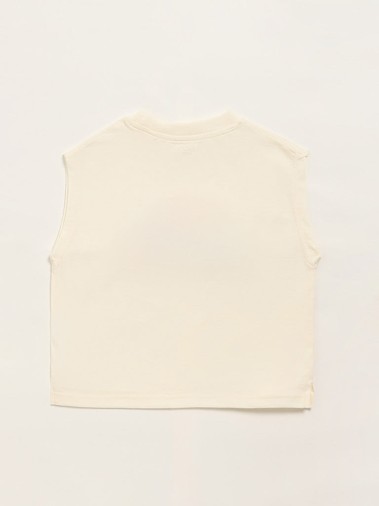 HOP Kids Off-White Motif T-Shirt