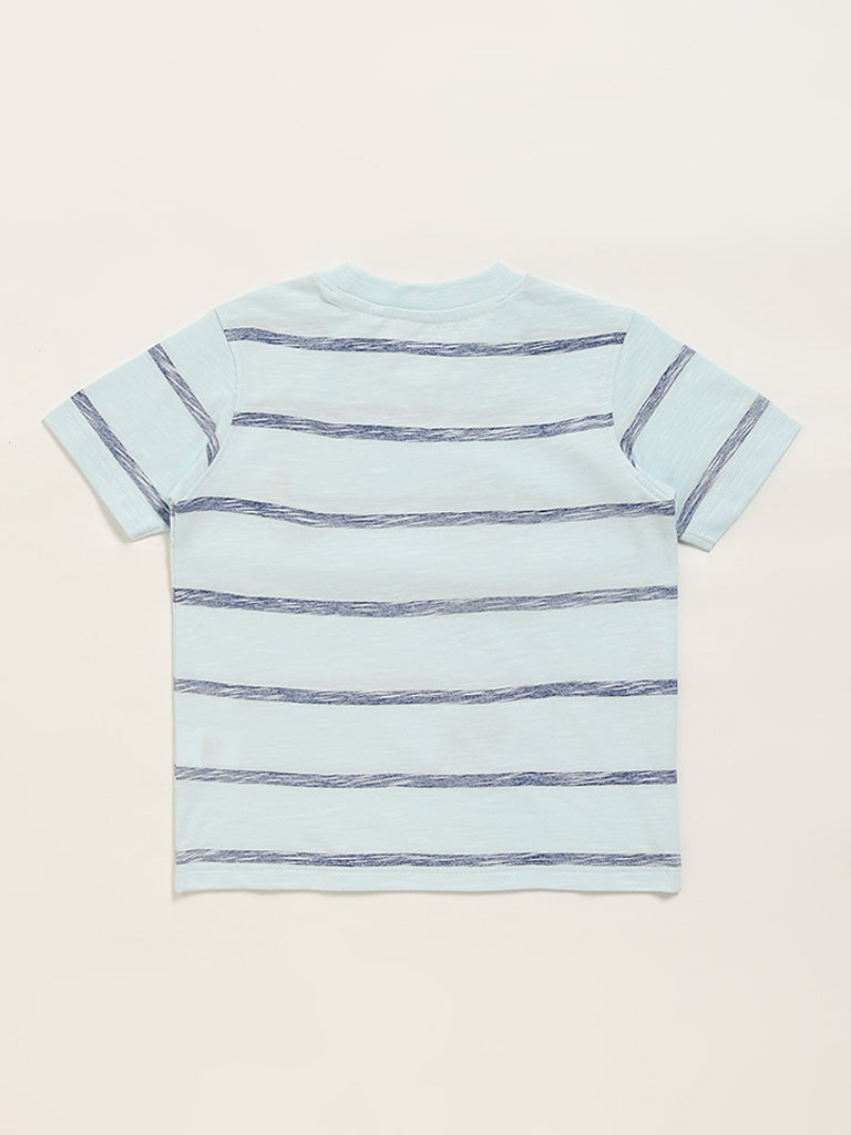 HOP Kids Graphic Print Blue T-Shirt