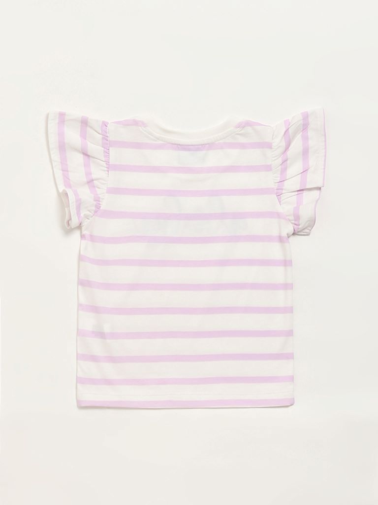 HOP Kids Lilac Striped Top