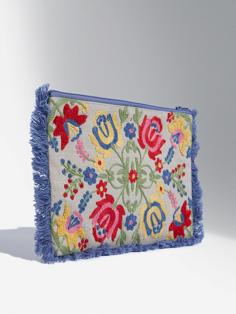 Westside Home Multicolour Damask Pouch