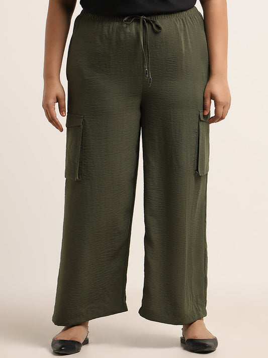 Gia Olive Mid Rise Pants