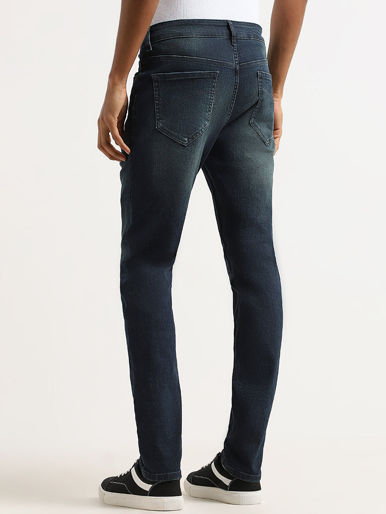 Nuon Blue Straight - Fit Mid - Rise Jeans